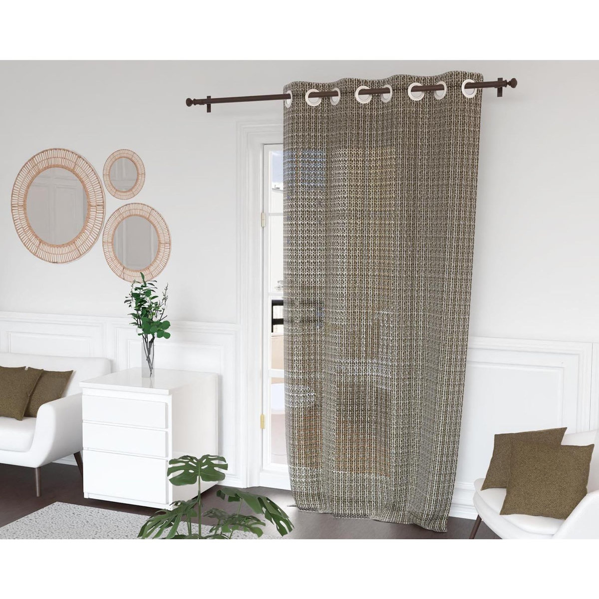 SOLEIL D'OCRE Voile à oeillets 135x250 cm ARTHUR, par Soleil d'Ocre