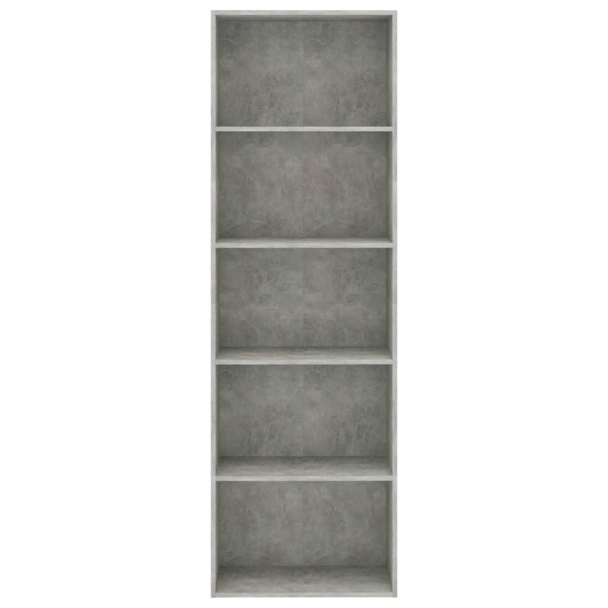 VIDAXL Bibliotheque a 5 niveaux Gris beton 60x30x189cm Bois ingenierie