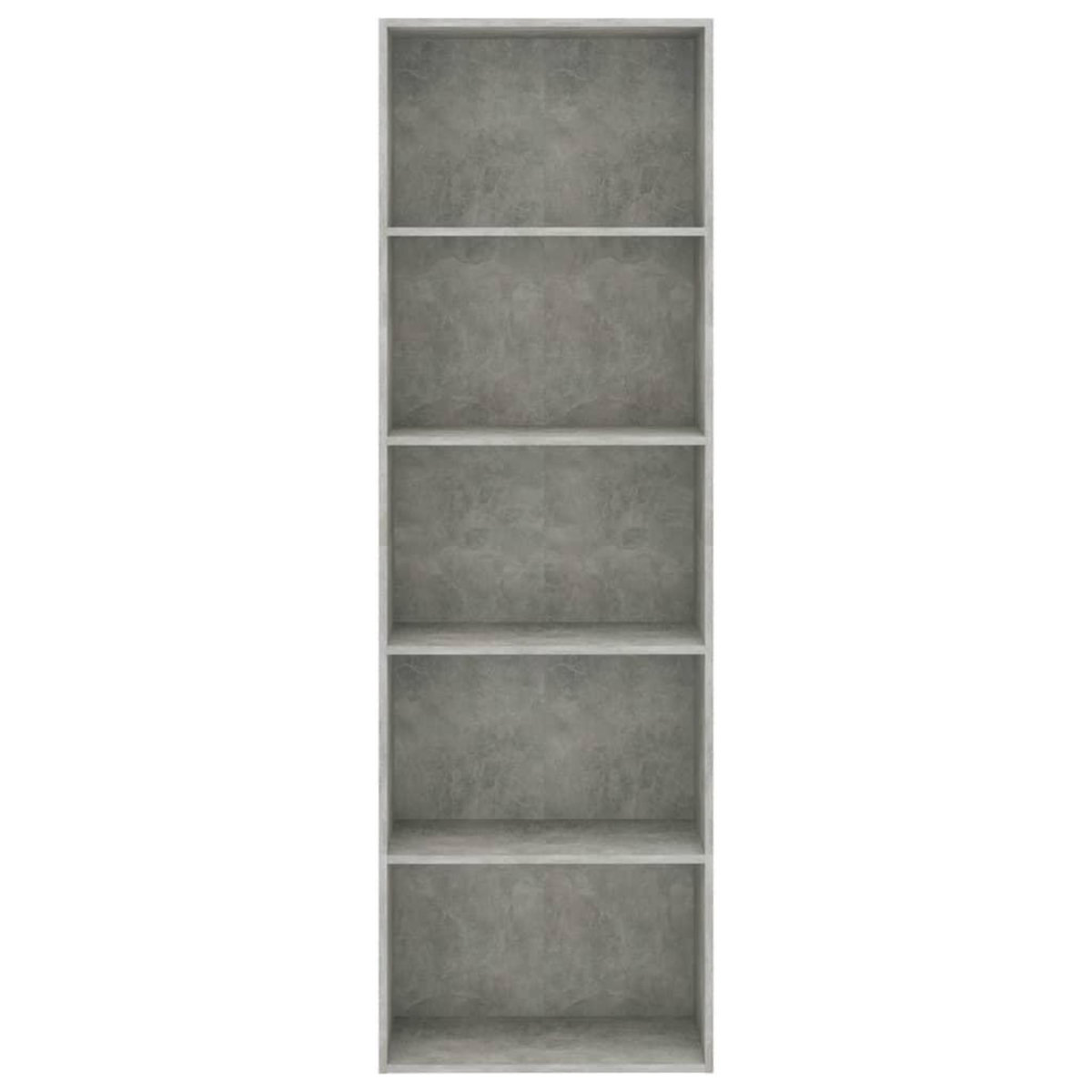 VIDAXL Bibliotheque a 5 niveaux Gris beton 60x30x189cm Bois ingenierie