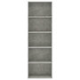 Voir la diapositive 4 : VIDAXL Bibliotheque a 5 niveaux Gris beton 60x30x189cm Bois ingenierie