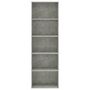 Voir la diapositive 4 : VIDAXL Bibliotheque a 5 niveaux Gris beton 60x30x189cm Bois ingenierie