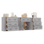 Voir la diapositive 4 : VIDAXL Buffets 3 pcs Sonoma gris Bois d'ingenierie