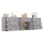 Voir la diapositive 4 : VIDAXL Buffets 3 pcs Sonoma gris Bois d'ingenierie