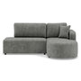 Voir la diapositive 1 : BEST MOBILIER Miro - canapé d'angle droit 4 places convertible avec coffre en velours texturé