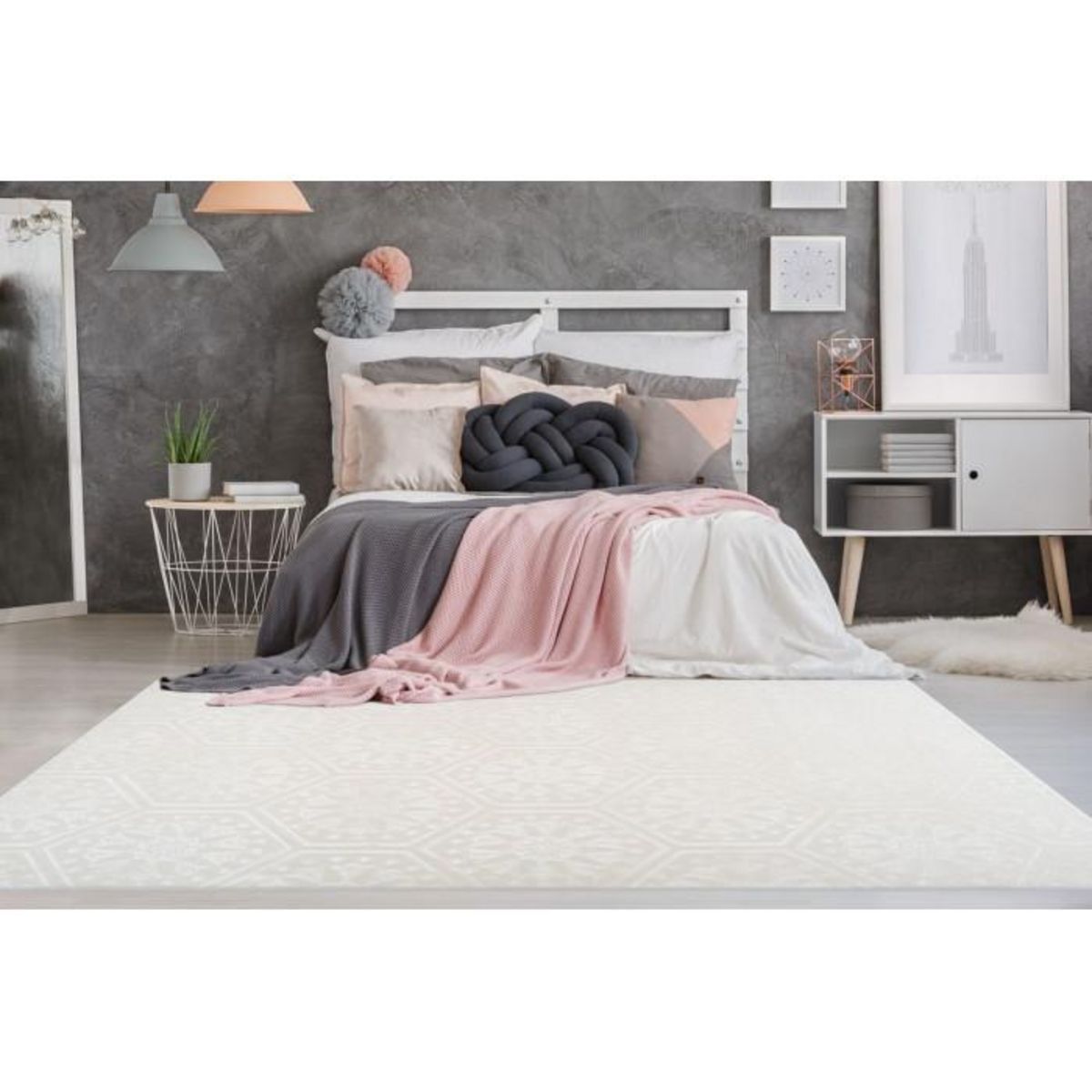 Paris Prix Tapis Moderne Fait Main  Monroe II  Blanc