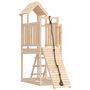Voir la diapositive 2 : VIDAXL Maisonnette de jeu avec mur d'escalade bois massif de pin