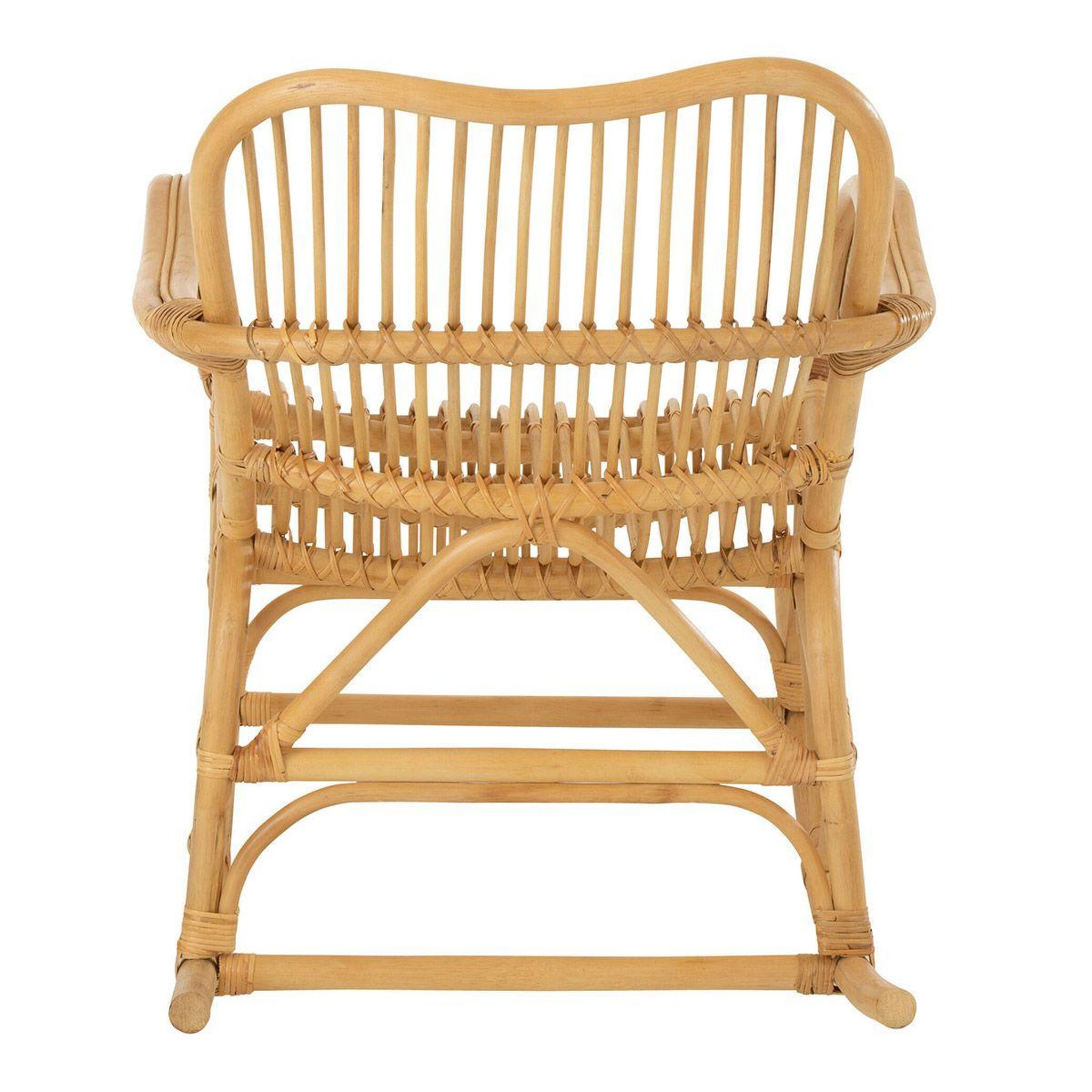 Voir la diapositive 4 : J-LINE Fauteuil à bascule en rotin  winand  87cm naturel