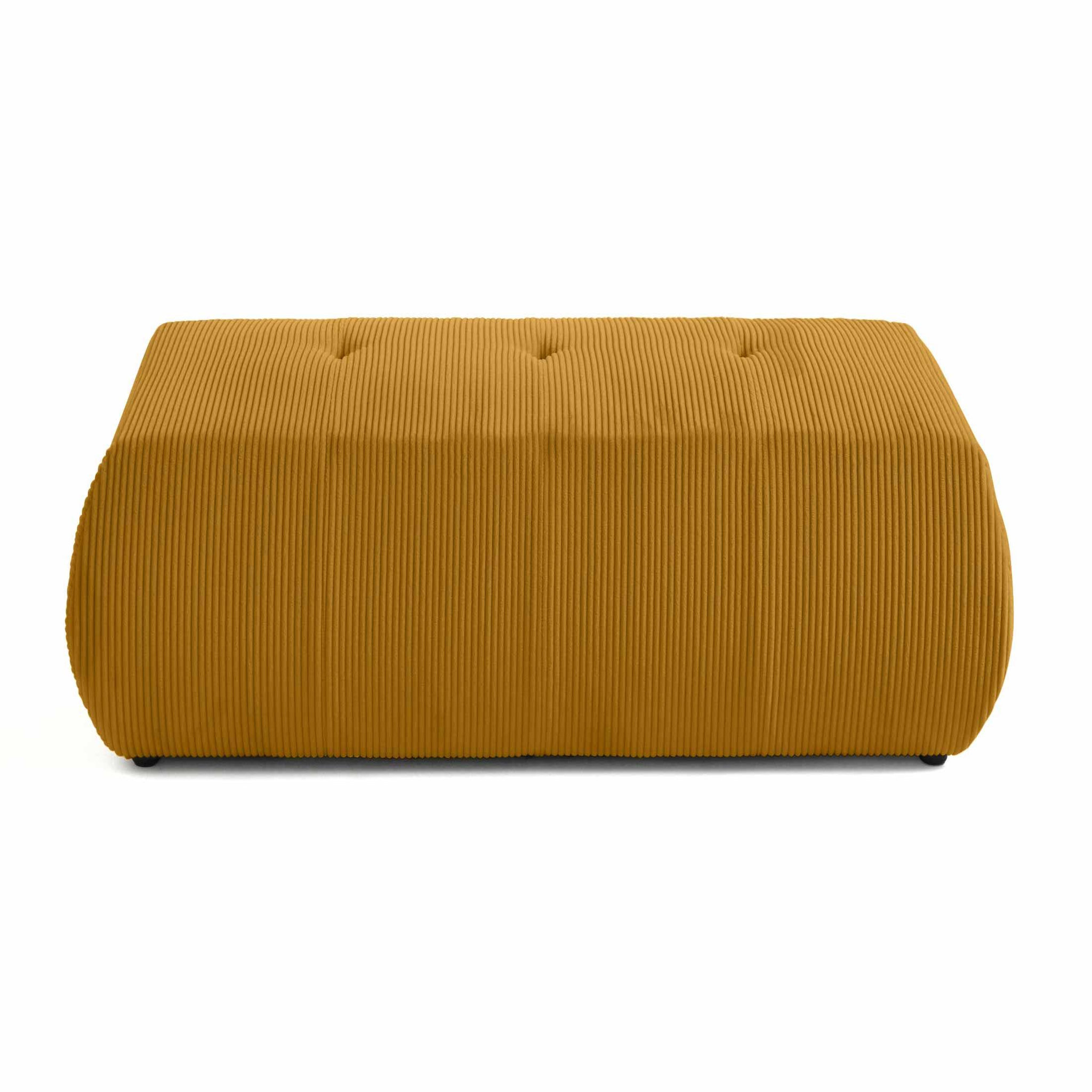 Voir la diapositive 5 : BEST MOBILIER Onyx - pouf d'appoint - en velours côtelé