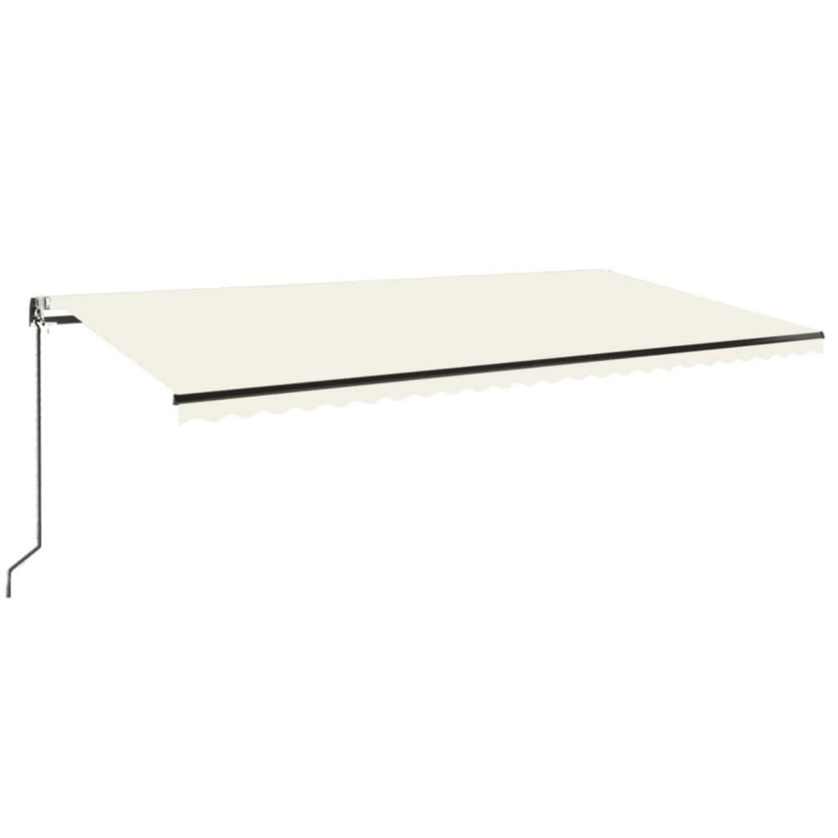 VIDAXL Auvent automatique avec capteur de vent et LED 600x350 cm Creme