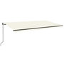 Voir la diapositive 2 : VIDAXL Auvent automatique avec capteur de vent et LED 600x350 cm Creme