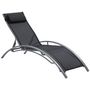 Voir la diapositive 2 : Habitat et Jardin Bain de soleil en aluminium  Beauty  - Phoenix - Noir/Gris - Lot de 2