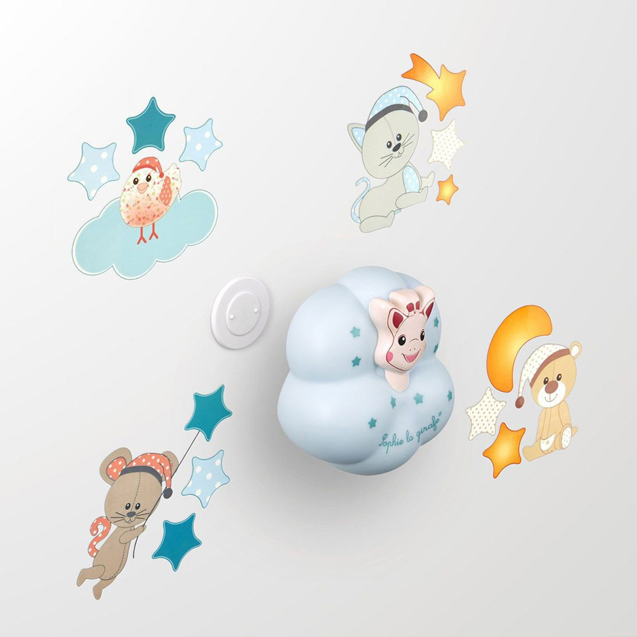 Voir la diapositive 4 : VULLI Veilleuse tactile Tap'On light Sophie la girafe