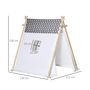 Voir la diapositive 3 : HOMCOM Tente teepee indien enfant motif étoiles - dim. 1,3L x 1,11I x 1,36H m - 2 portes refermables, fenêtre - structure bois, toile polyester coton gris blanc