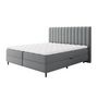 Voir la diapositive 5 : BEST MOBILIER Maria - lit boxspring - 160x200 - en velours - coffres et surmatelas inclus