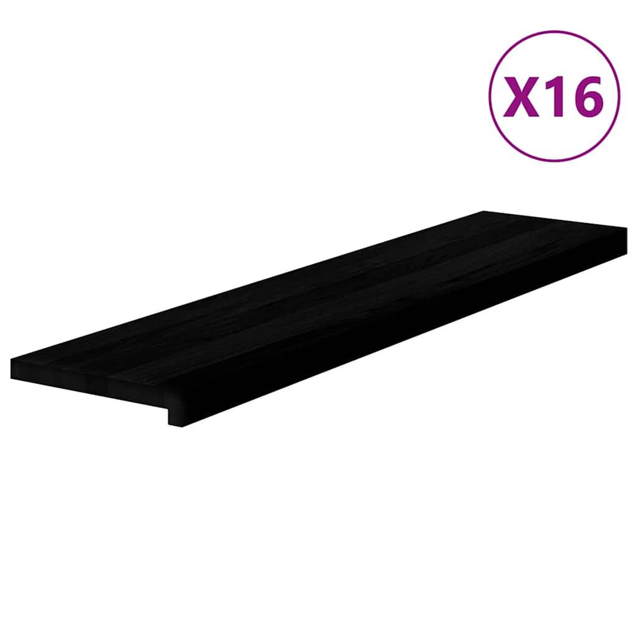 Voir la diapositive 2 : VIDAXL Marches d'escalier 16 pcs marron fonce 110x25x2 cm chene massif