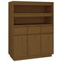 Voir la diapositive 2 : VIDAXL Buffet haut Marron miel 89x40x116,5 cm Bois massif de pin