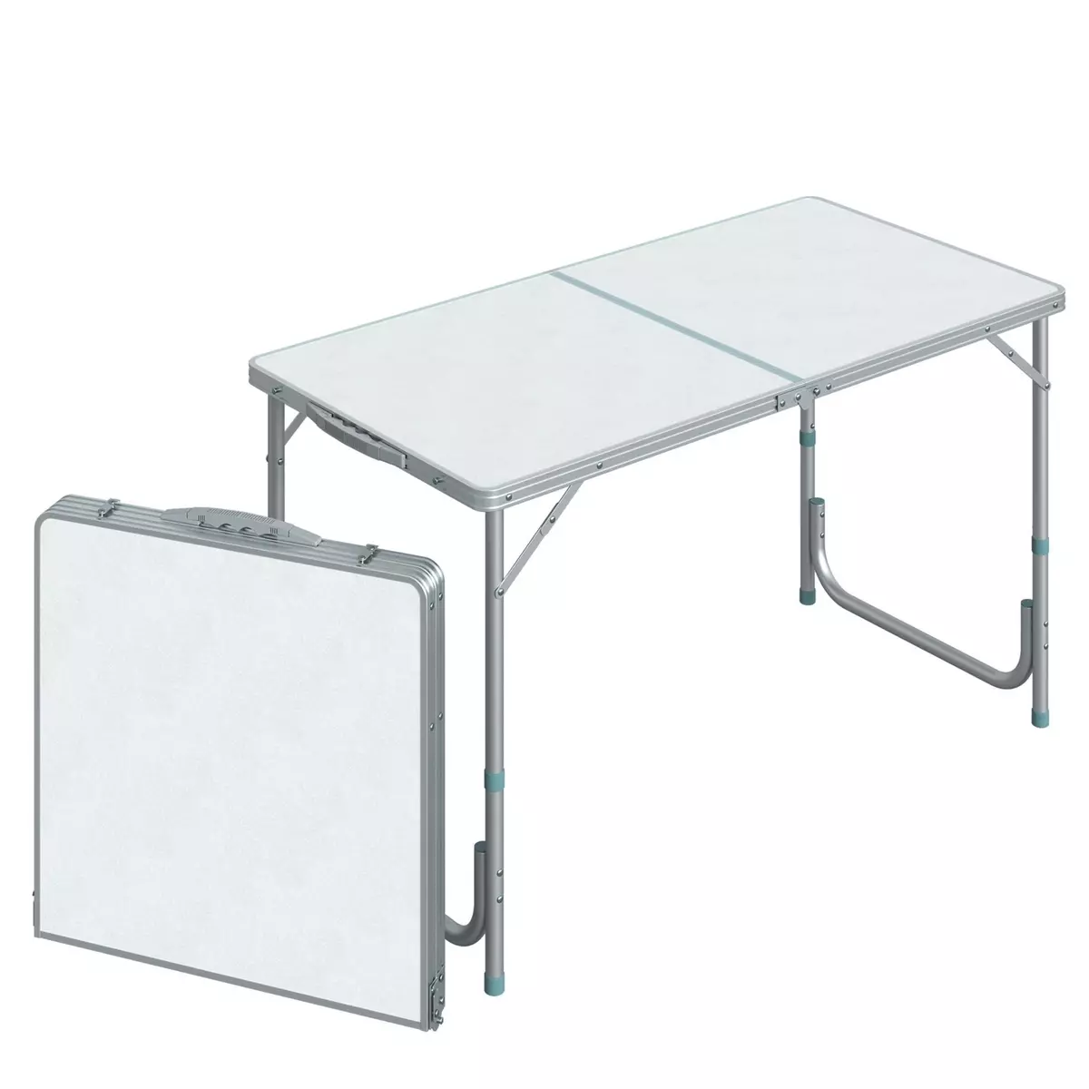 HOMCOM Table de camping reception pliante portable pique-nique buffet en aluminium