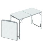 HOMCOM Table de camping reception pliante portable pique-nique buffet en aluminium