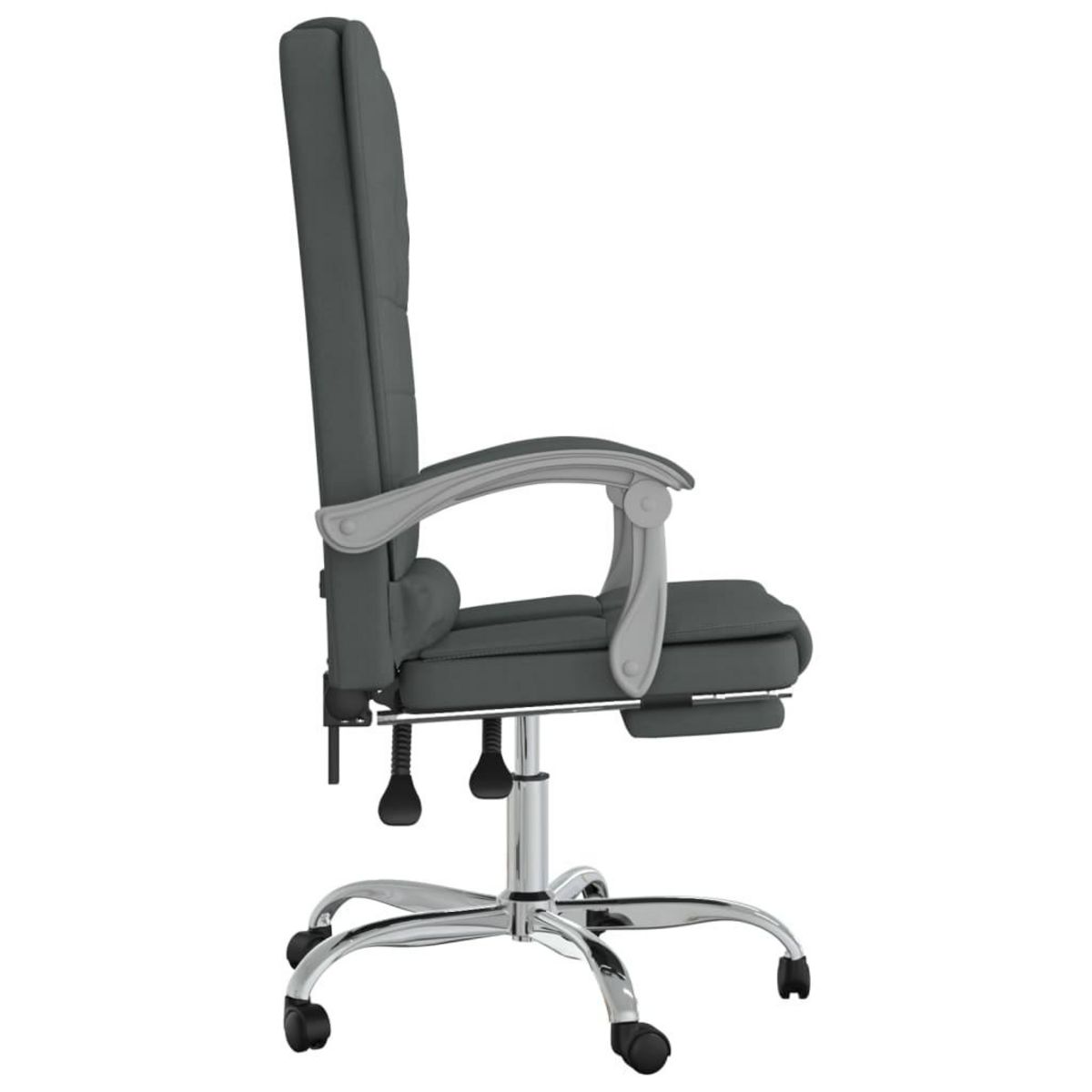 VIDAXL Fauteuil de massage inclinable de bureau Gris fonce Tissu