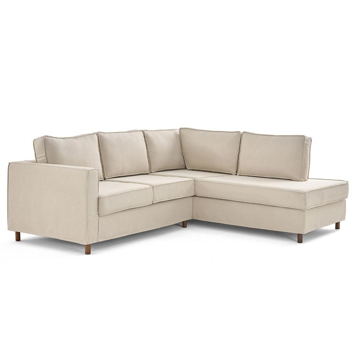 LISA DESIGN Jake - canapé déhoussable d'angle droit 5 places en tissu