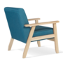 Voir la diapositive 4 : ID MARKET Fauteuil scandinave ANDERS en tissu bleu canard