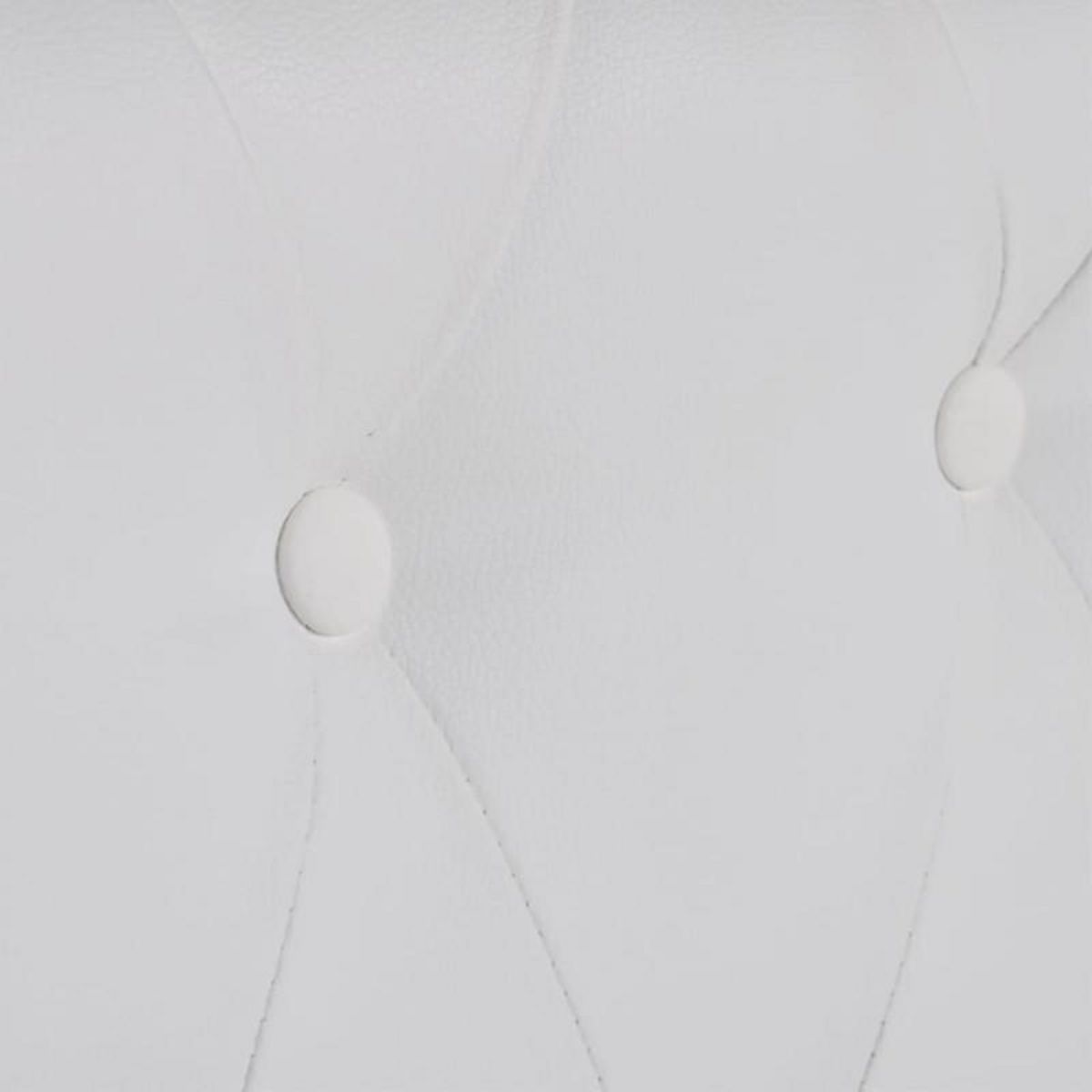 VIDAXL Canapé Chesterfield à 2 places cuir synthétique blanc