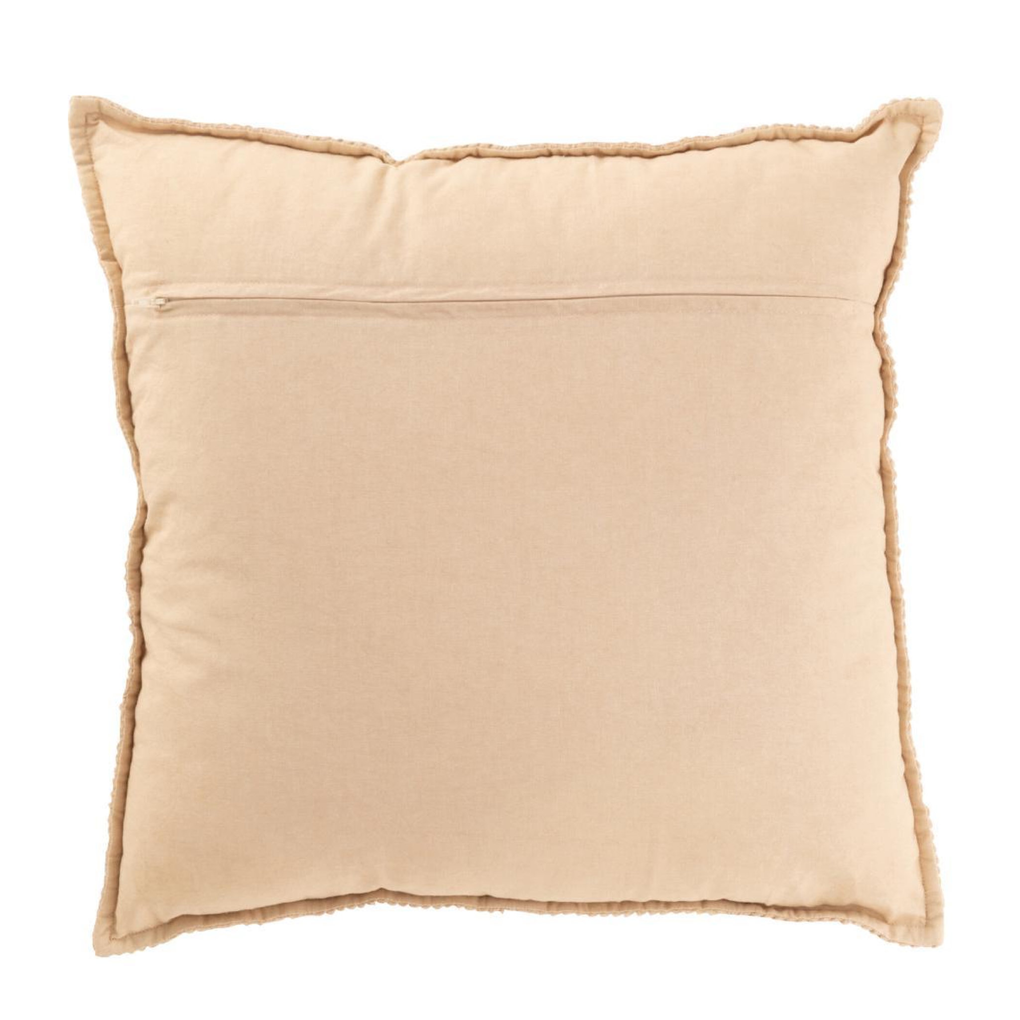 Voir la diapositive 2 : J-LINE Coussin déco à rayures  ivory dreams  45x45cm beige
