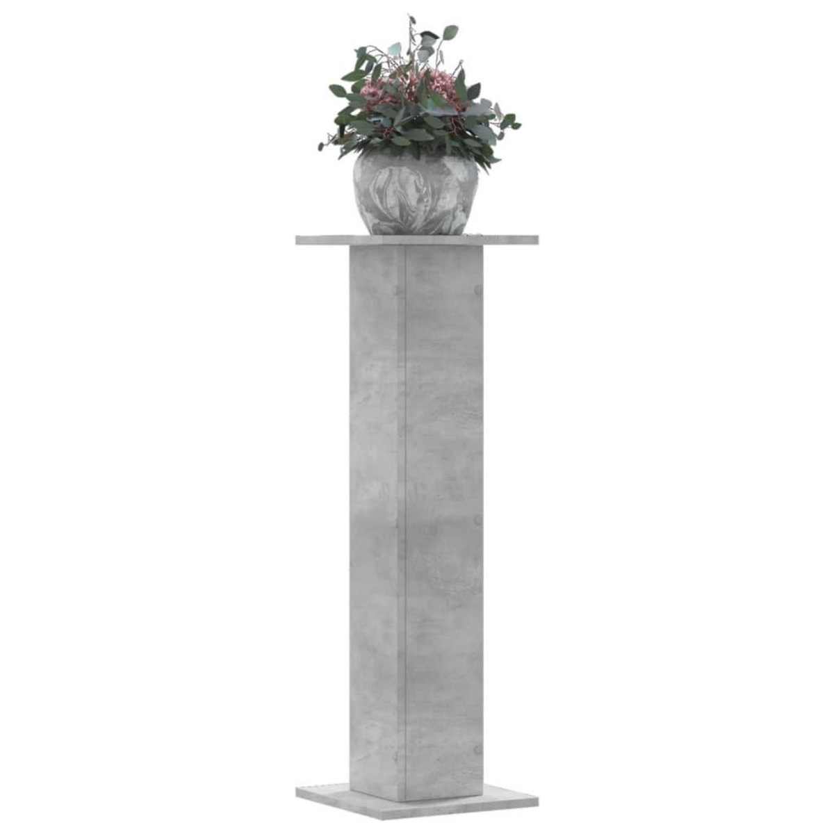 VIDAXL Supports pour plantes 2 pcs gris beton bois d'ingenierie