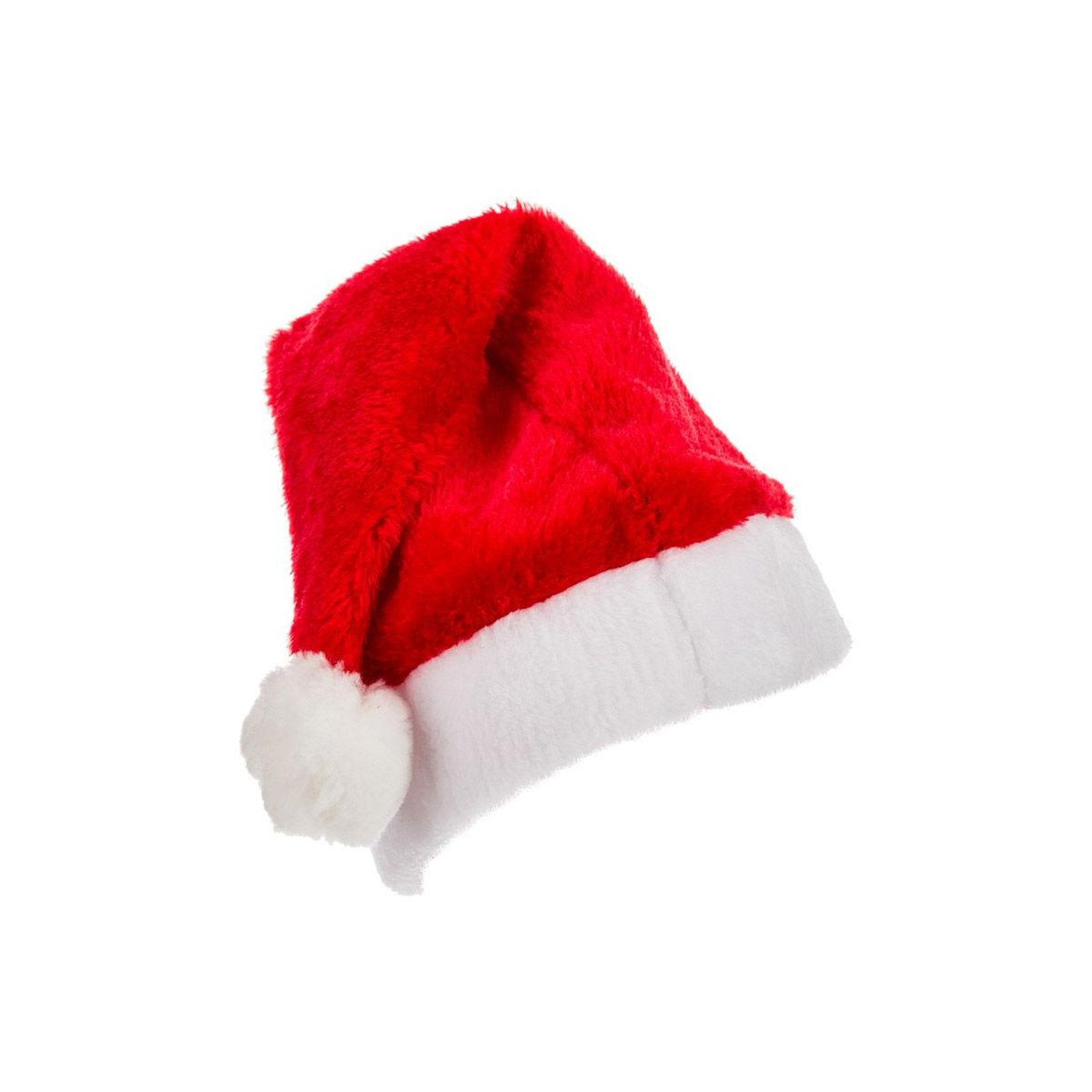 FEERIC LIGHT & CHRISTMAS Chapeau de noël adulte  peluche  43cm rouge