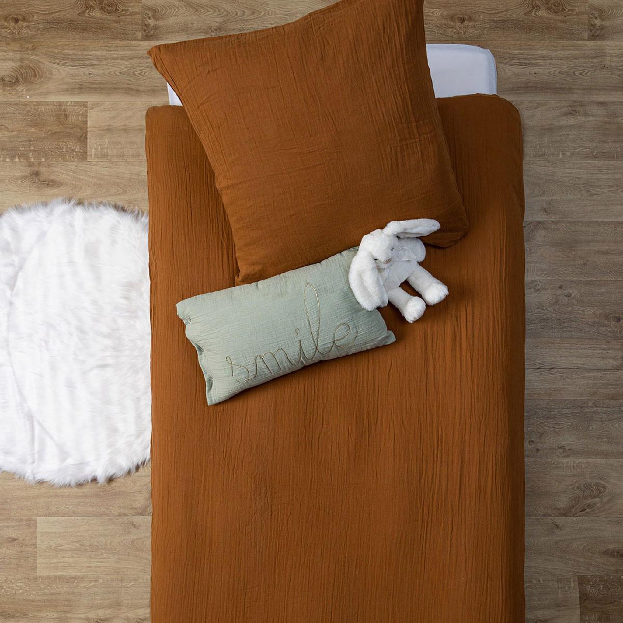 Atmosphera Kids Parure de Lit 2 Pièces  Lili  140x200cm Marron