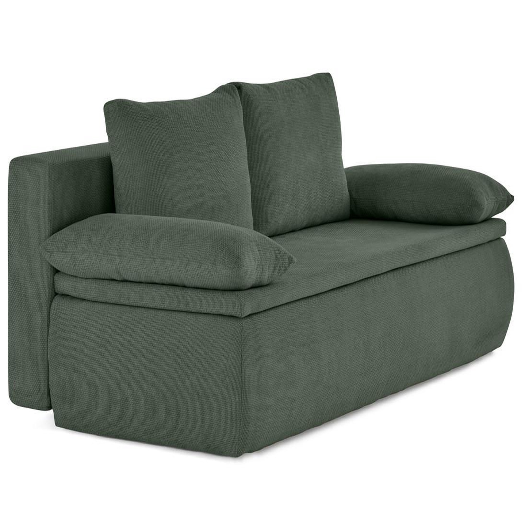 Voir la diapositive 4 : BEST MOBILIER Kurt - canapé 3 places convertible avec coffre en velours texturé