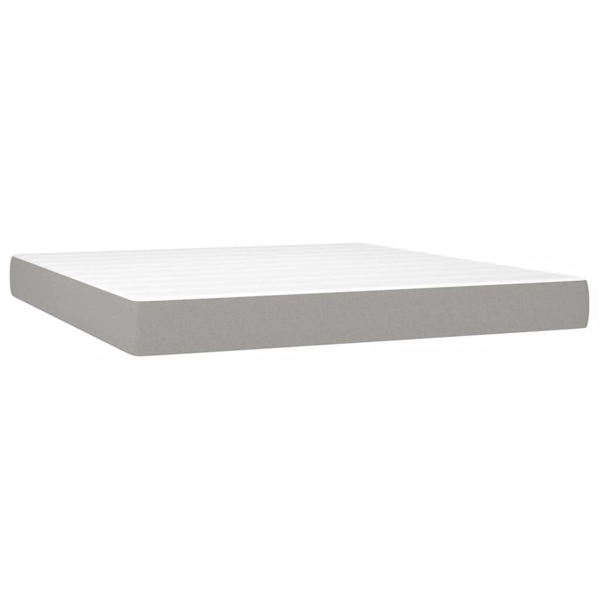 Voir la diapositive 5 : VIDAXL Sommier a lattes de lit avec matelas Gris clair 180x200cm Tissu