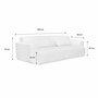 Voir la diapositive 6 : SWEEEK Canapé 3 places. tissu bouclette. 2 coussins déhoussables. Wallas  L 230 x P 98 x H 73cm