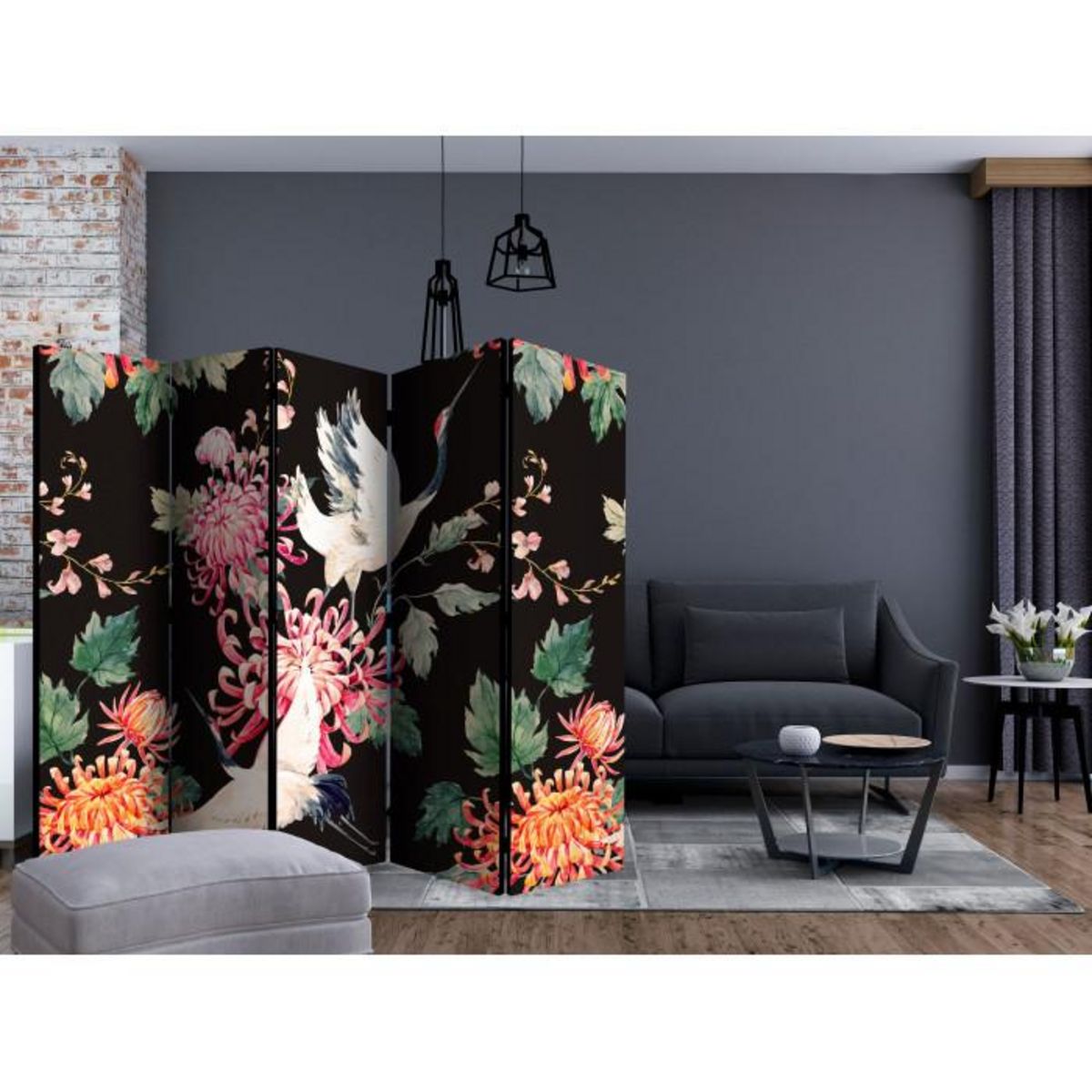 Paris Prix Paravent 5 Volets  Land of Freedom  172x225cm