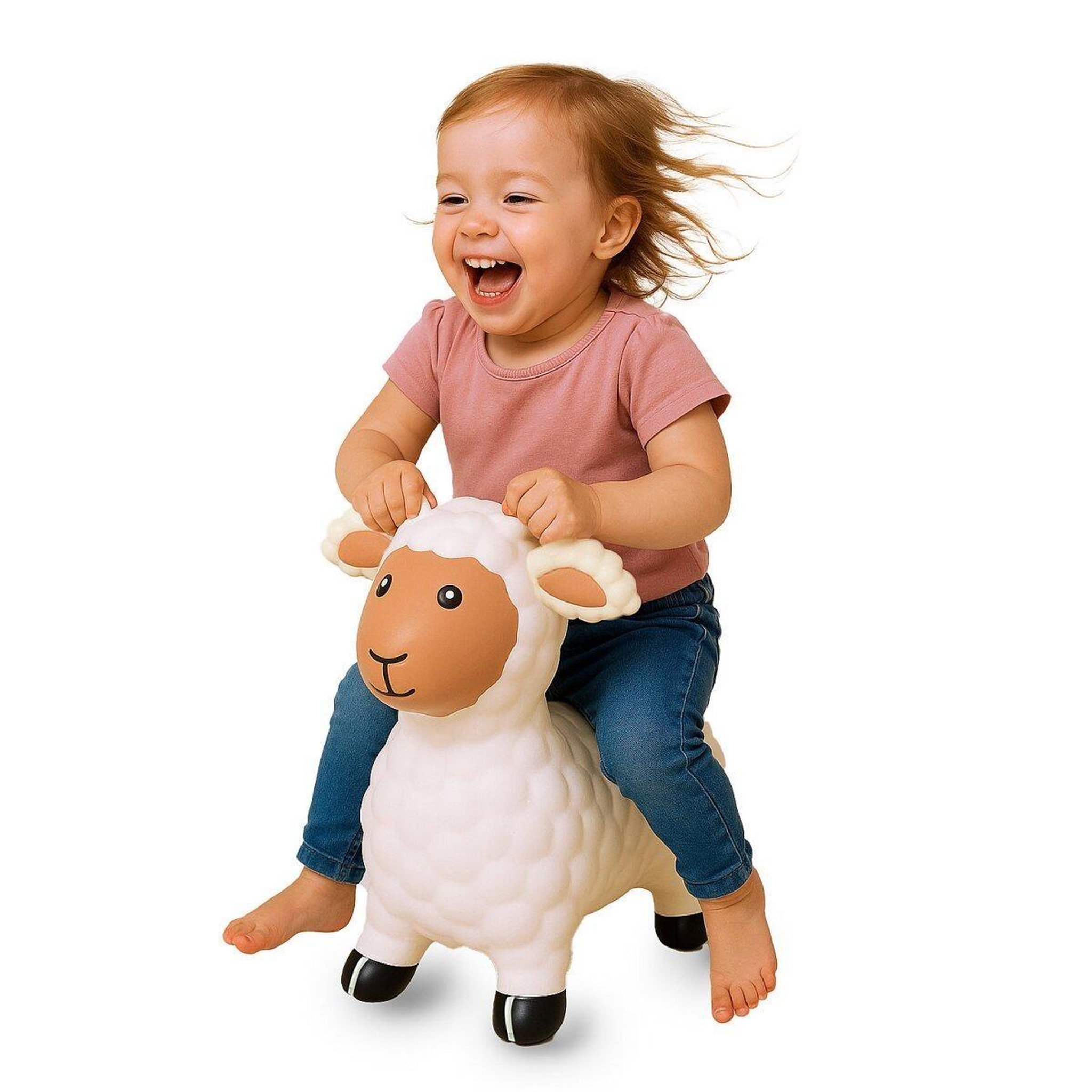 Voir la diapositive 3 : Jamara Animal rebondissante mouton hoppydoo blanc avec pompe
