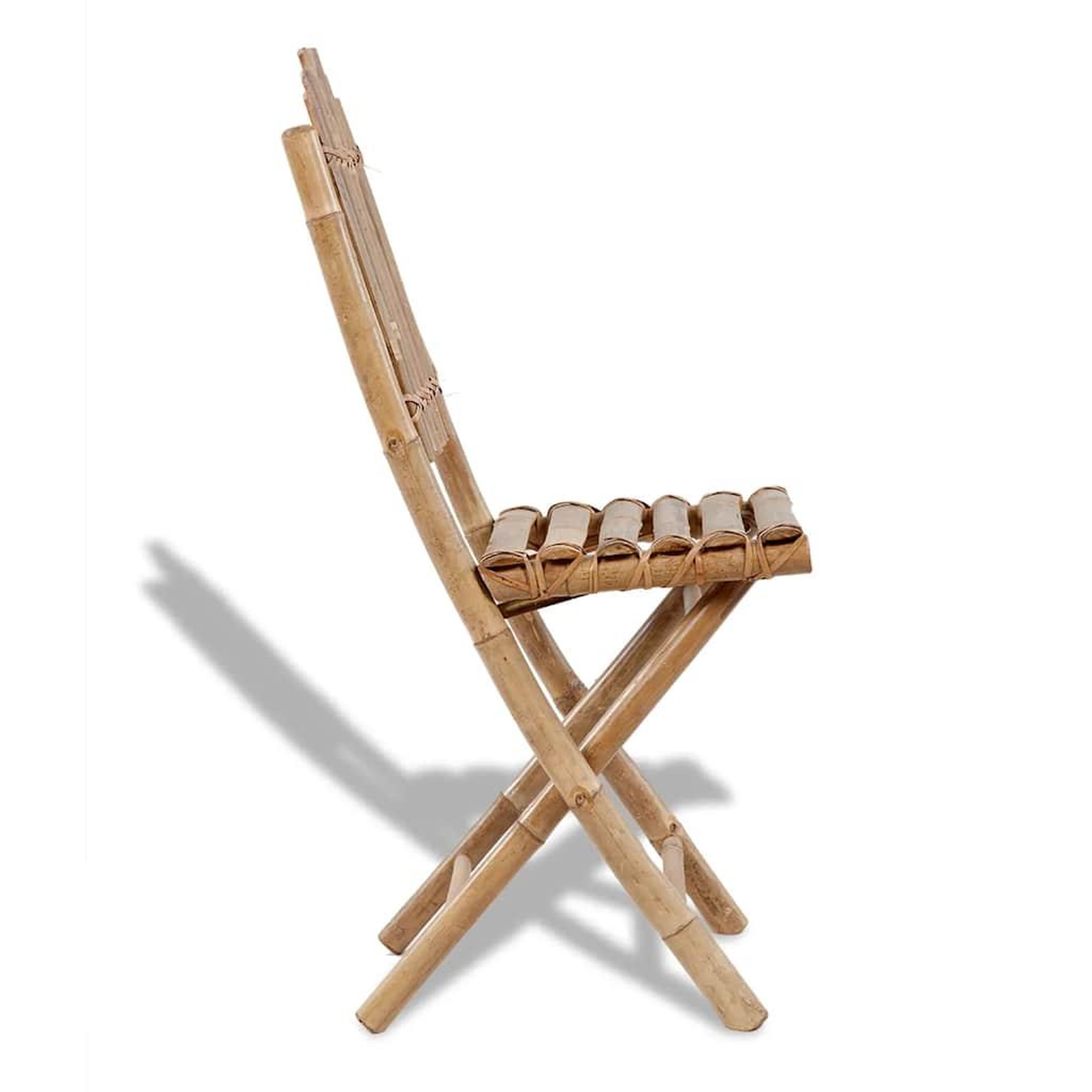 Voir la diapositive 3 : VIDAXL Chaises pliables d'exterieur bambou 4 pcs