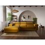 Voir la diapositive 1 : BEST MOBILIER Pablo - canapé d'angle gauche - 6 places - convertible avec coffre et têtières réglables - en velours