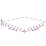 Voir la diapositive 5 : VIDAXL Dessus de table carre 90x90x1,5 cm Bois chene massif non traite
