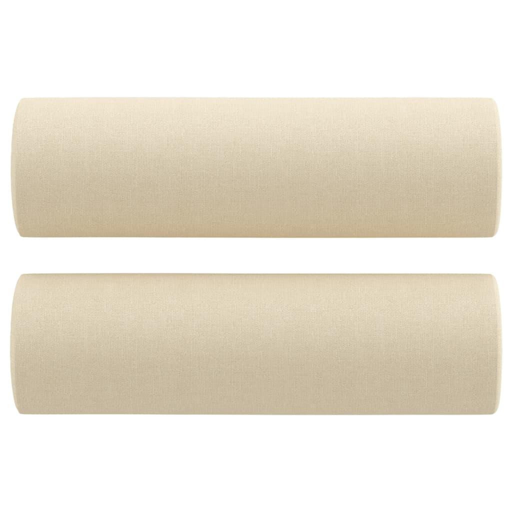 Voir la diapositive 5 : VIDAXL Ensemble de canapes 2 pcs avec coussins creme tissu