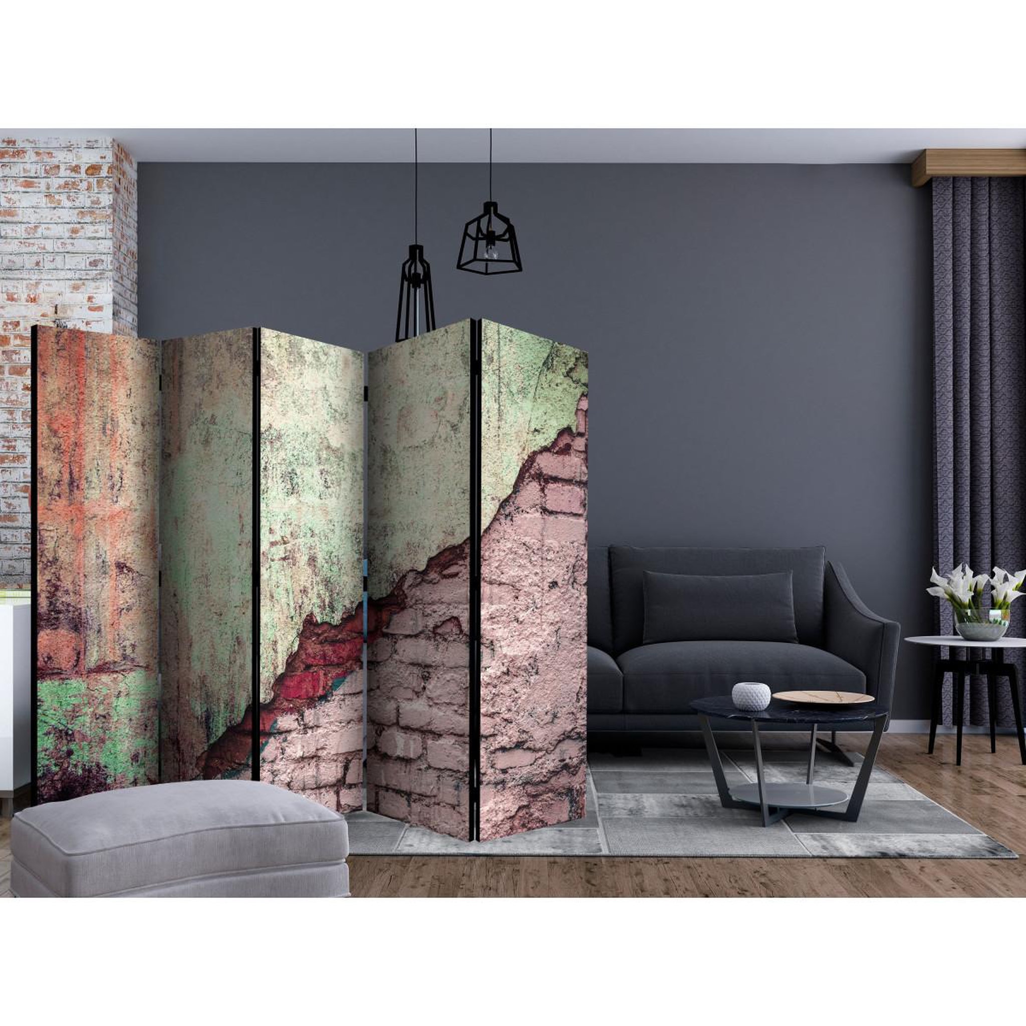 Voir la diapositive 2 : Paris Prix Paravent 5 volets  stony tandem  172x225cm