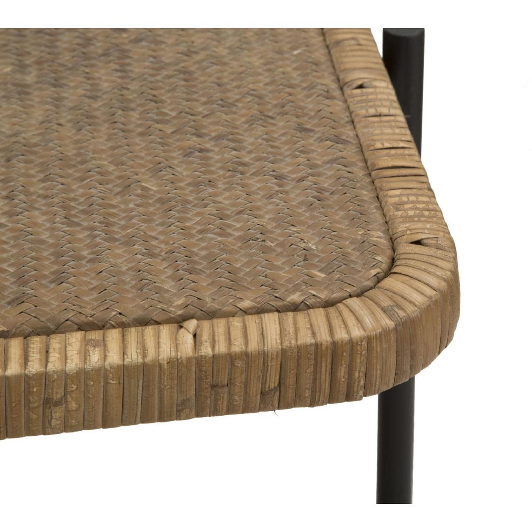 Voir la diapositive 5 : Paris Prix Table basse en rotin  cebu  75cm naturel & noir