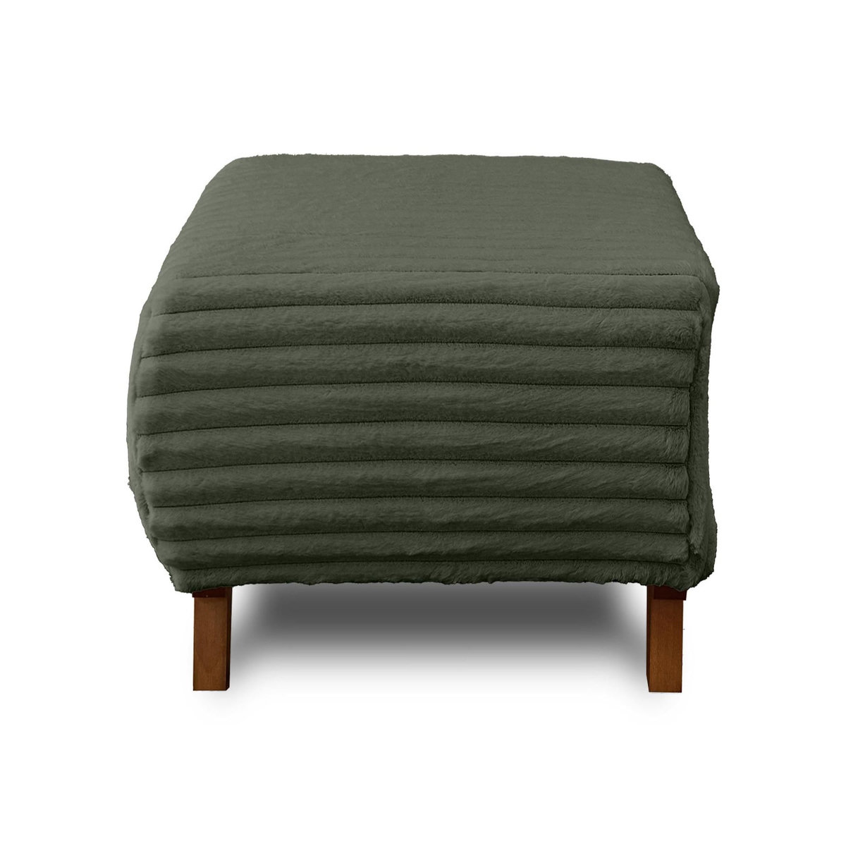 BEST MOBILIER Cristal - pouf modulable - 65 cm - en fausse fourrure côtelée