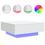 Voir la diapositive 2 : VIDAXL Table basse avec lumieres LED blanc 80x80x31 cm