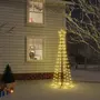 VIDAXL Arbre de Noël cone Blanc chaud 108 LED 70x180 cm
