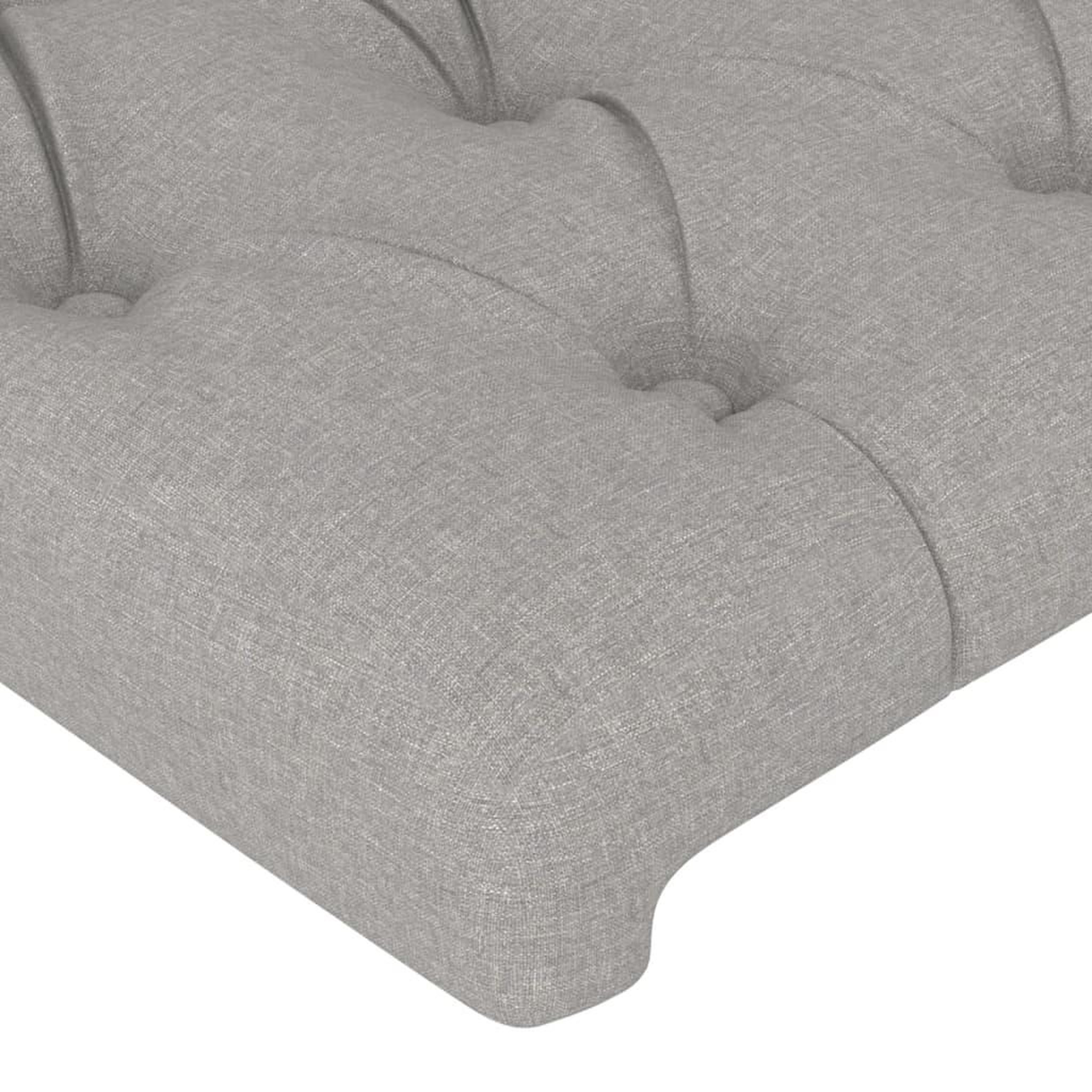 Voir la diapositive 5 : VIDAXL Tete de lit avec oreilles gris clair 147x23x118/128 cm tissu