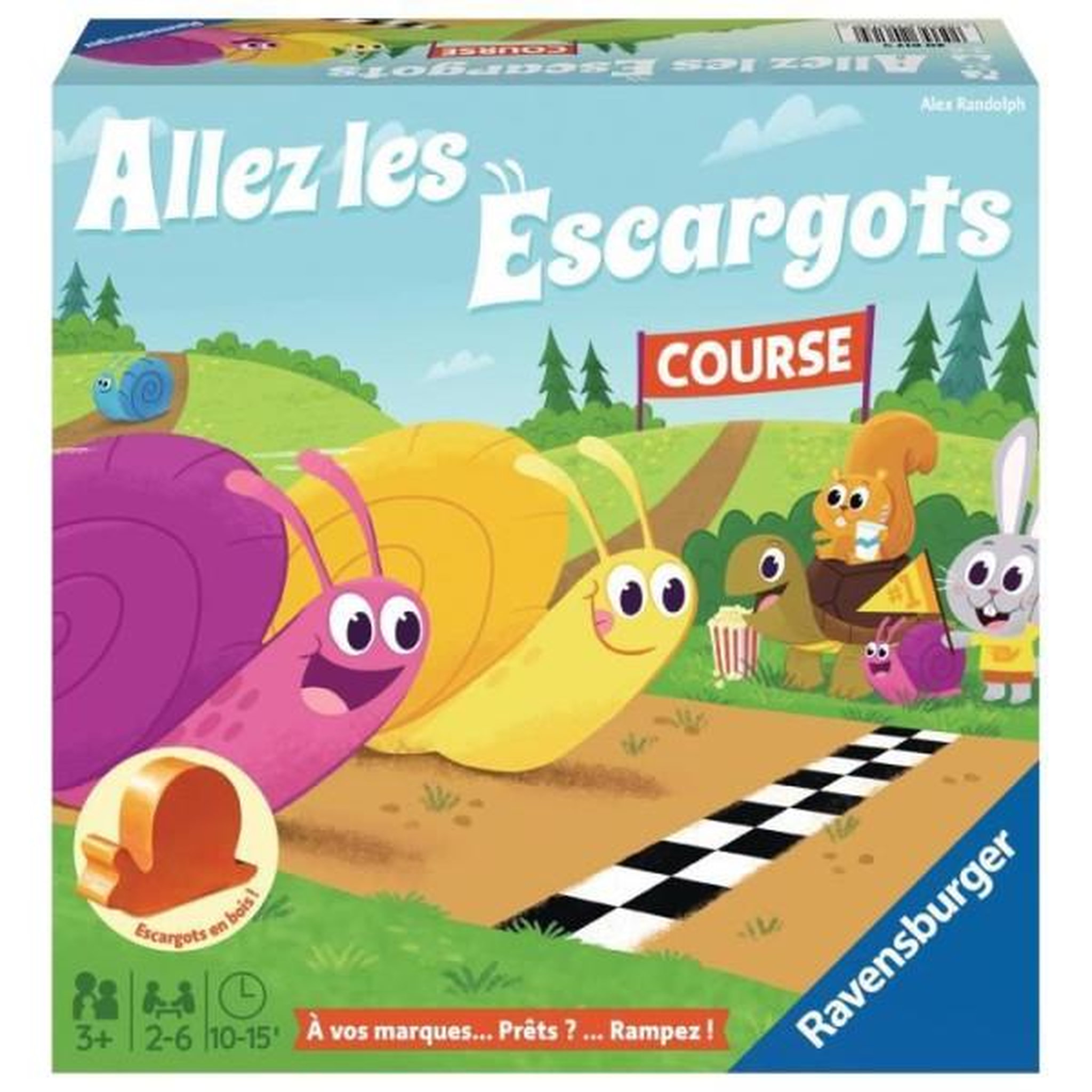 Voir la diapositive 4 : RAVENSBURGER Allez les escargots - Ravensburger - Jeu de société enfants - Jeu de parcours - 2 a 6 joueurs - Des 3 ans