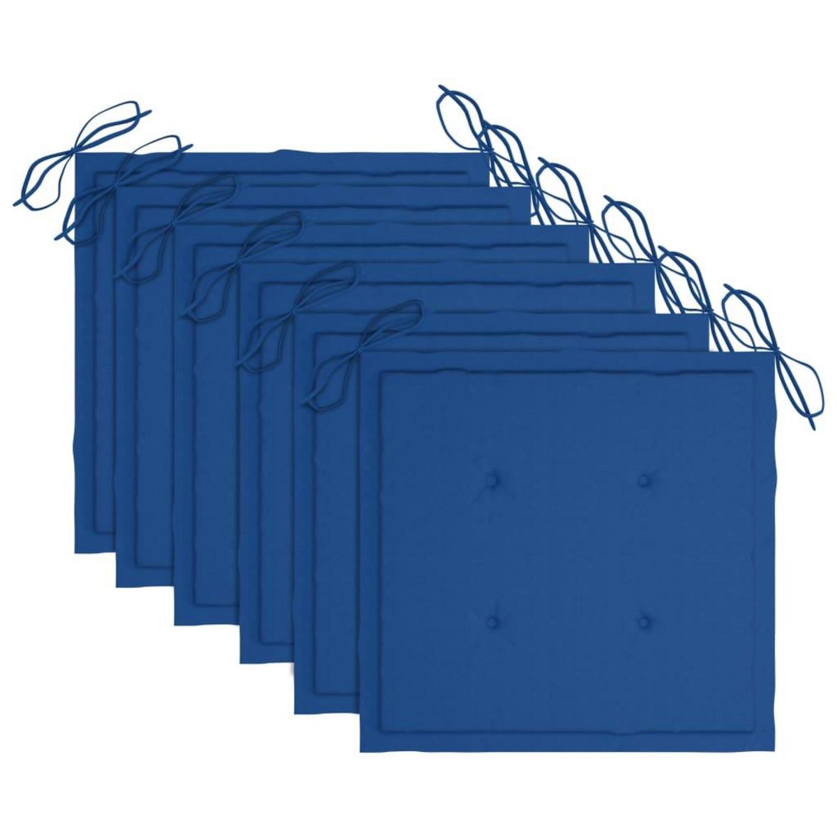 VIDAXL Chaises pliables d'exterieur lot de 6 et coussins Bois d'acacia