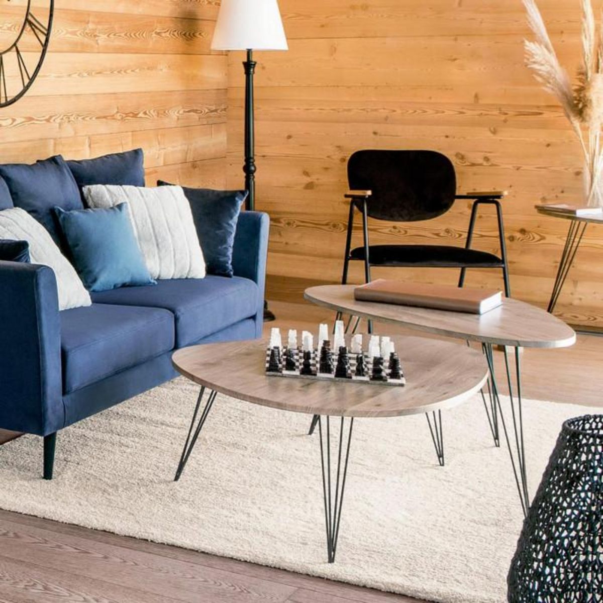 ATMOSPHERA Table d'Appoint Industriel  Neile  69cm Marron