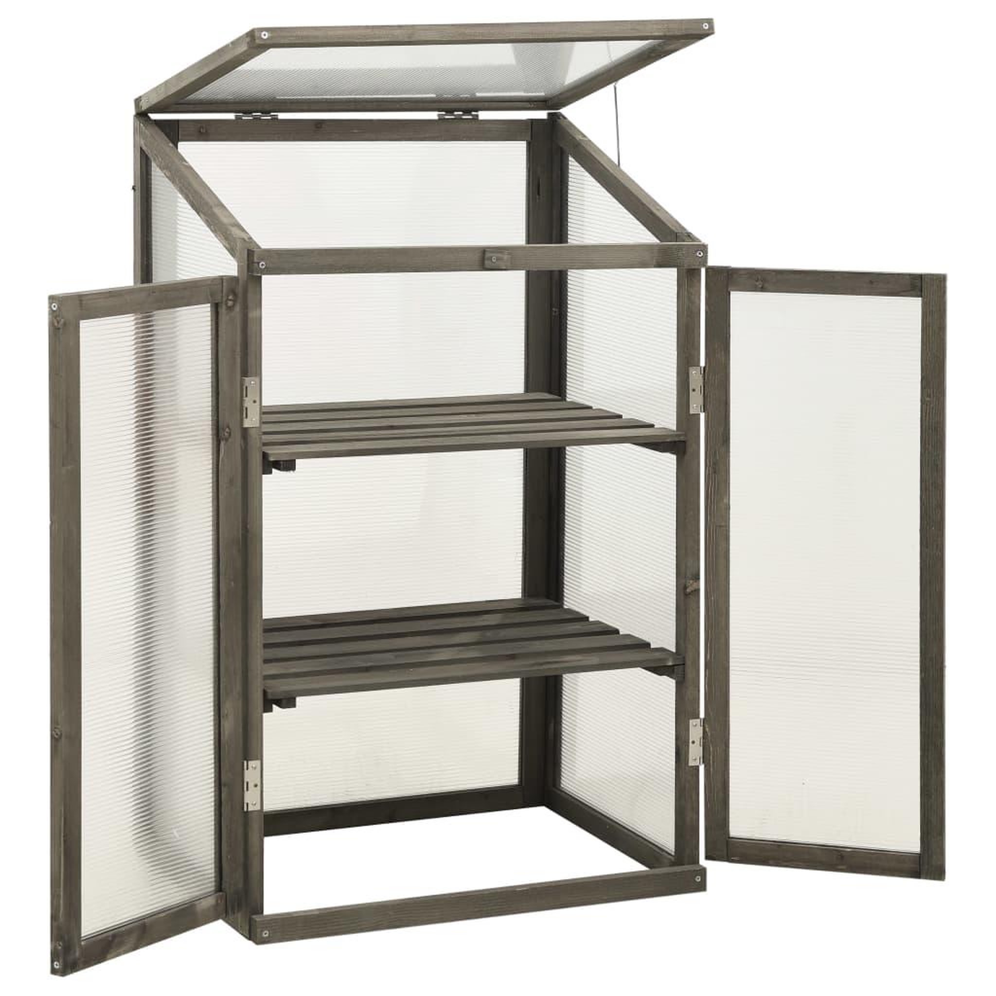 Voir la diapositive 2 : VIDAXL Serre 60x45x100 cm Bois de sapin