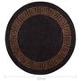 Voir la diapositive 6 : VIDAXL Tapis lavable antiderapant φ120 cm noir et dore
